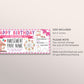 Amusement Park Ticket Editable Template, Surprise Birthday Theme Park Gift Voucher For Kids, Carnival Day Trip Gift Certificate Last Minute