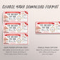 Amusement Park Season Pass Ticket Editable Template, Surprise Theme Park Gift Voucher, Fun Experience Gift Certificate Carnival Day Trip DIY
