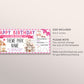Theme Park Ticket Editable Template, Surprise Birthday Amusement Park Gift Voucher For Kids, Carnival Day Trip Gift Certificate Last Minute