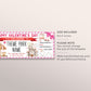 Theme Park Ticket Editable Template, Surprise Valentines Day Amusement Park Gift Voucher, Carnival Day Trip Gift Certificate Printable DIY