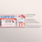 Japan Trip Ticket Boarding Pass Editable Template, Surprise Tokyo Gift Certificate For Birthday Retirement Graduation Valentines Anniversary