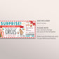Circus Ticket Editable Template, Surprise Carnival Ticket Gift Voucher For Kids, Theme Park Day Trip Certificate For Birthday Valentines
