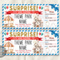 Theme Park Ticket Editable Template