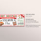 Sushi Making Class Ticket Voucher Editable Template, Christmas Surprise Japanese Cuisine Food Cooking Coupon, Cooking Lessons Certificate