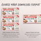 Sushi Making Class Ticket Voucher Editable Template, Christmas Surprise Japanese Cuisine Food Cooking Coupon, Cooking Lessons Certificate