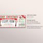 Christmas Escape Room Ticket Editable Template, Surprise Holiday Game Room Gift Certificate Reveal Invitation, Mystery Experience Voucher