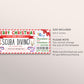 Christmas Scuba Diving Ticket Editable Template, Surprise Snorkeling Experience Reveal Gift Voucher, Deep Sea Diving Trip Gift Certificate