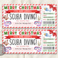 Christmas Scuba Diving Ticket Editable Template