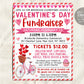 Valentine&#39;s Day Fundraiser Flyer Editable Template