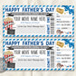 Fathers Day Movie Ticket Invitation Editable Template
