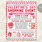 Valentine&#39;s Day Shopping Flyer Editable Template