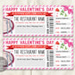 Valentines Day Restaurant Gift Voucher Editable Template