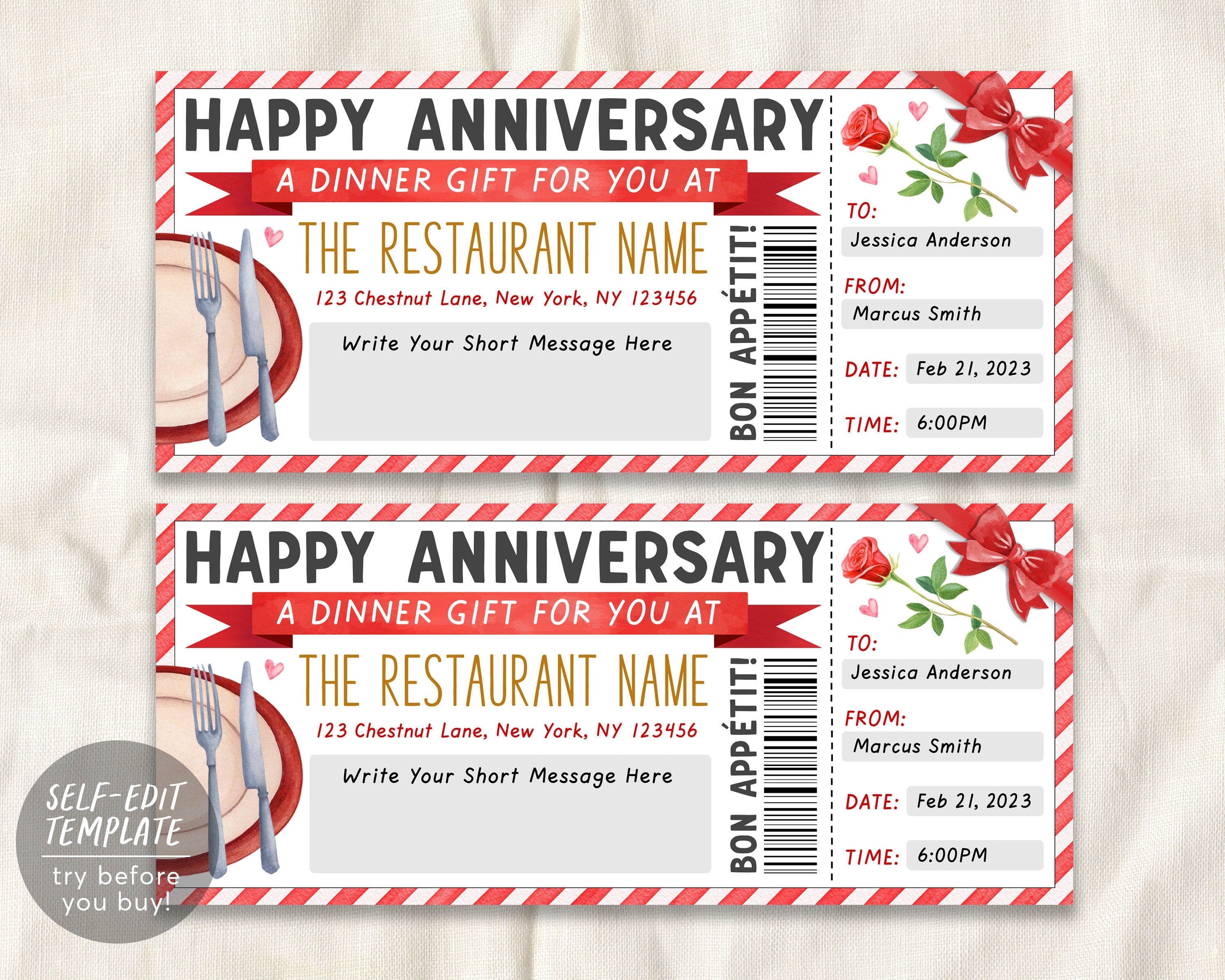 Restaurant Gift Certificate Templates: Gift Tastefully to your Loved Ones -  Template Su… | Printable gift certificate, Unique restaurants, Gift  certificate template