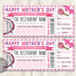 Mothers Day Restaurant Gift Voucher Editable Template
