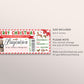 Christmas Staycation Voucher Editable Template, Surprise Holiday Weekend Getaway Hotel Ticket Gift Certificate Reveal, Pack Your Bags Trip