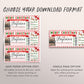 Christmas Staycation Voucher Editable Template, Surprise Holiday Weekend Getaway Hotel Ticket Gift Certificate Reveal, Pack Your Bags Trip