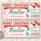 Christmas Manicure Ticket Editable Template