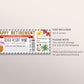 Retirement Beach Resort Vacation Travel Ticket Editable Template, Surprise Trip Reveal For Retiree, Tropical Weekend Getaway Voucher DIY