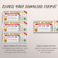 Retirement Beach Resort Vacation Travel Ticket Editable Template, Surprise Trip Reveal For Retiree, Tropical Weekend Getaway Voucher DIY