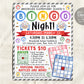 Bingo Night Fundraiser Flyer Editable Template