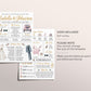 Blush Infographic Wedding Program Editable Template, Watercolor Reception Program, Wedding Timeline Unique Ceremony Program, Order Of Events