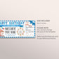 Amusement Park Ticket Editable Template, Surprise Birthday Theme Park Gift Voucher For Kids, Carnival Day Trip Gift Certificate Last Minute