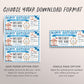 Amusement Park Ticket Editable Template, Surprise Birthday Theme Park Gift Voucher For Kids, Carnival Day Trip Gift Certificate Last Minute