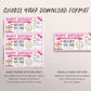 Amusement Park Ticket Editable Template, Surprise Birthday Theme Park Gift Voucher For Kids, Carnival Day Trip Gift Certificate Last Minute