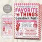 Valentines Day Favorite Things Party Invitation Editable Template