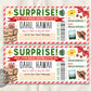 Hawaii Plane Ticket Boarding Pass Editable Template