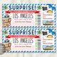 Los Angeles Trip Ticket Boarding Pass Editable Template