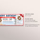 Baseball Camp Gift Ticket Editable Template, Birthday Surprise Training Camp Sports Game Voucher Skills Clinic Coupon Gift Certificate DIY