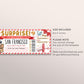San Francisco Trip Ticket Boarding Pass Editable Template, Surprise Travel California Vacation Airline Ticket Gift Certificate Reveal