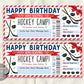 Hockey Camp Gift Ticket Editable Template
