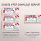 Surprise Baseball Game Gift Ticket Editable Template, Sports Game Ticket, Baseball Lover Voucher Gift Certificate Coupon Any Occasion