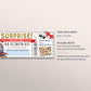 Train Ticket Boarding Pass Editable Template, Surprise Weekend Getaway Vacation Travel Gift Certificate, Pack Your Bags Train Lover Travel
