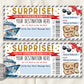 Surprise Cruise Boarding Pass Ticket Editable Template