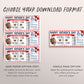 Father's Day Football Game Gift Ticket Editable Template, Sports Game Ticket For Dad, Baseball Lover Stadium Voucher Gift Certificate Coupon
