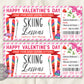 Valentines Day Skiing Lessons Voucher Gift Voucher Editable Template