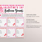 Valentine's Day Balloon Gram Flyer Editable Template, Valentine Heart Candy Grams Fundraiser Event PTA PTO School Nonprofit Church Community
