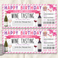 Wine Tasting Gift Voucher Editable Template