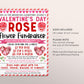 Valentine's Day Rose Flower Fundraiser Flyer Editable Template, Valentine Flower Sale Event, PTA PTO School Nonprofit Church Community DIY