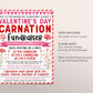 Valentine's Day Carnation Flower Fundraiser Flyer Editable Template, Valentine Flower Sale Event, PTA PTO School Nonprofit Church Community