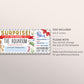 Aquarium Trip Ticket Editable Template, Surprise Holiday Aquarium Visit Gift Voucher For Kids, Day Trip Gift Certificate Coupon Any Occasion