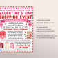 Valentine's Day Shopping Flyer Editable Template, Valentine Sales Event Announcement Invitation, Boutique Jewelry Store Marketing Vendor