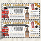 Graduation London Gift Ticket Boarding Pass Editable Template