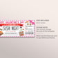 Valentines Day Sushi Night Ticket Voucher Editable Template, Surprise Sushi Date Night Coupon, Japanese Restaurant Omakase Gift Certificate