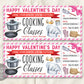 Valentines Day Cooking Classes Gift Certificate Ticket Editable Template
