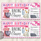 Baking Classes Gift Certificate Ticket Editable Template