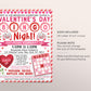 Valentine's Day Bingo Night Fundraiser Flyer Editable Template, Valentine Bingo Flyer Fundraising Event, PTA PTO School Family Community